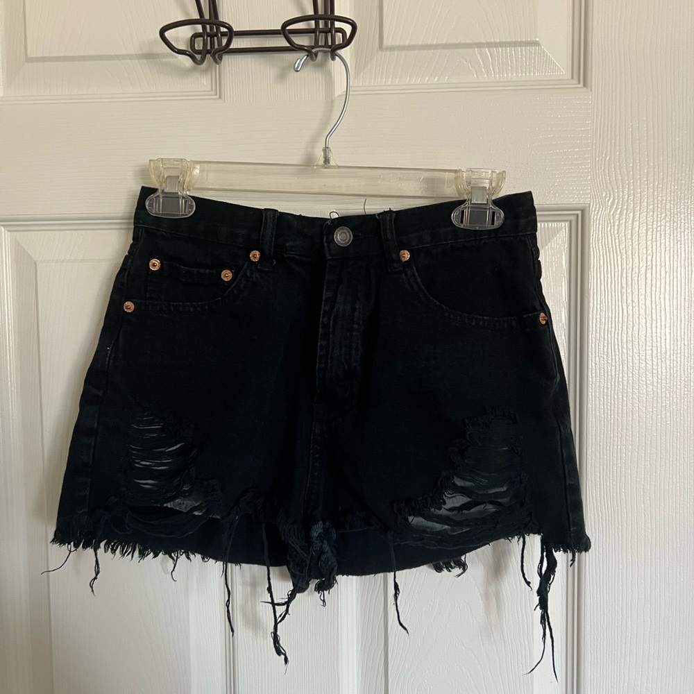 Black Jean Shorts